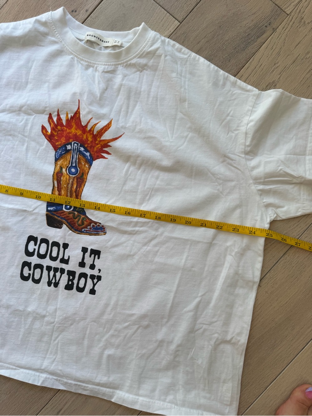 White 'Cool It, Cowboy' Graphic Tee - Picture 4 of 6